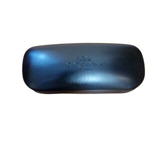 Authentic COACH Black Leather MEDIUM Hard Clam Shell Case for Sunglasses